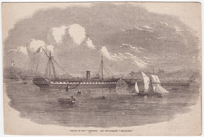 Wrecks of the 'Caduceus' and the Steamer 'Melbourne'